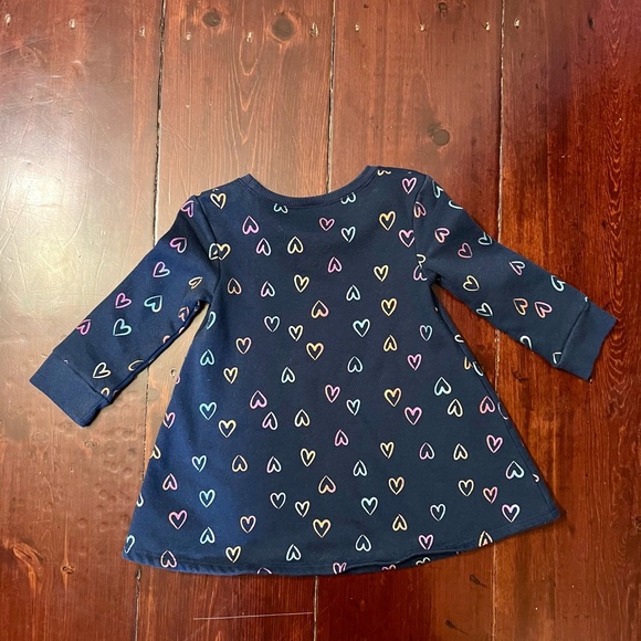 Bundle Of Jumping Beans Blue Heart Dress 2T And Pink Polka Dot Cat Dress 24 mths - Picture 6 of 11